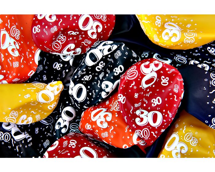 8 Ballons 20 ans multicolores -Décoration anniversaire