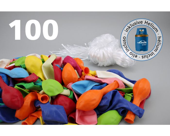Set de ballons « Happy Birthday » 35 cm multicolores assortis - 100 pièces