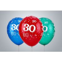 Jahreszahl "30" 35cm Premium bunt nicht gefüllt