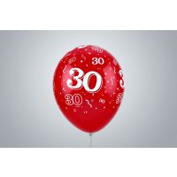 Jahreszahl "30" 35cm Premium rot nicht gefüllt