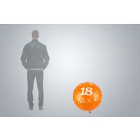 Jahreszahl "18" Riesenballon 75cm Premium orange