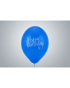 Motivballone "Happy Birthday" 35cm blau nicht gefüllt