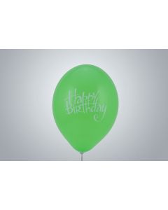 Motivballone "Happy Birthday" 35cm grün nicht gefüllt
