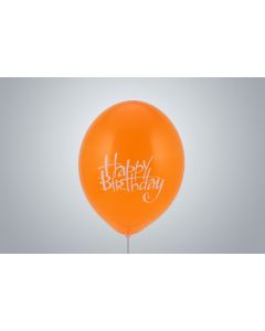 Motivballone "Happy Birthday" 35cm orange nicht gefüllt