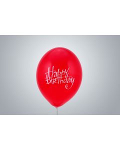 Motivballone "Happy Birthday" 35cm rot nicht gefüllt