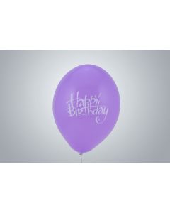 Motivballone "Happy Birthday" 35cm lavendel nicht gefüllt