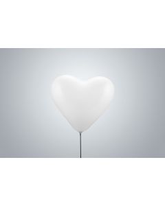 Ballons de baudruche en forme de coeur Coconut White 25cm 8pcs - Partywinkel