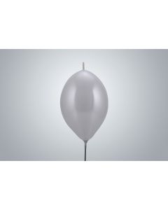 Ballons chaîne 15 cm argent métallisé