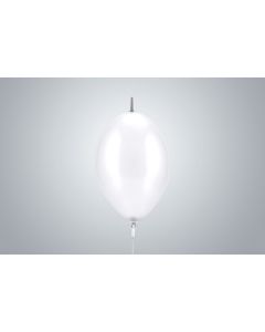 Palloncini catena 15 cm metallizzati bianchi