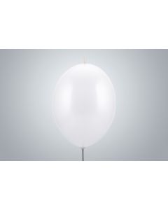 Ballons chaîne 35cm blanc métallisé