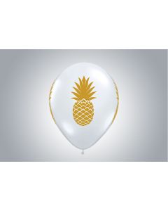 Motivballone "Ananas" 35cm Premium transparent nicht gefüllt