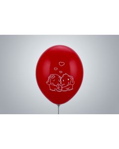 Palloncini con motivo "Coppia di elefanti" 35 cm rossi