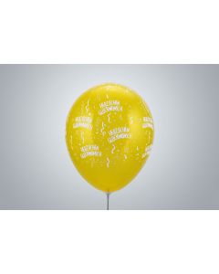 Palloncini con motivo "Tanti auguri" 35 cm gialli