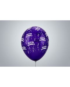 Motivballone "Herzlichen Glückwunsch" 35cm Premium violett nicht gefüllt