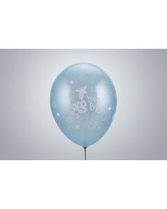 Motivballone "It's a boy" 35cm Premium hellblau nicht gefüllt