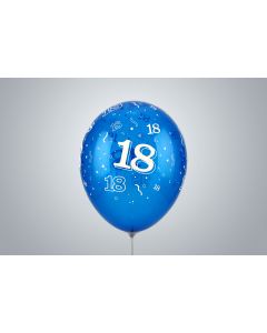 Ballons d’anniversaire avec nombre « 18 » 35 cm bleu