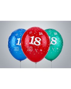 Jahreszahl "18" 35cm Premium bunt nicht gefüllt