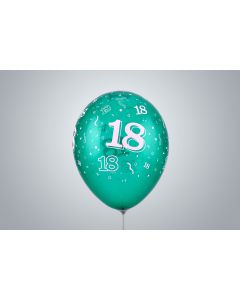 Ballons d’anniversaire avec nombre « 18 » 35 cm vert