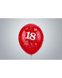 Ballons d’anniversaire avec nombre « 18 » 35cm rouge