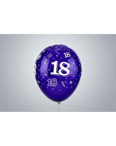 Ballons d’anniversaire avec nombre « 18 » 35 cm violet