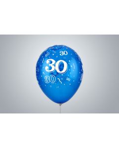 Jahreszahl "30" 35cm Premium blau nicht gefüllt