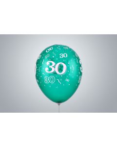 Ballons d’anniversaire avec nombre « 30 » 35 cm vert