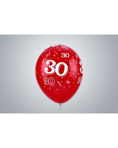 Ballons d’anniversaire avec nombre « 30 » 35cm rouge