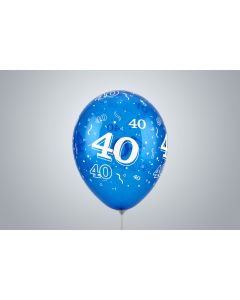 Ballons d’anniversaire avec nombre « 40 » 35 cm bleu