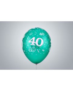 Ballons d’anniversaire avec nombre « 40 » 35 cm vert
