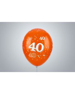 Ballons d’anniversaire avec nombre « 40 » 35 cm orange