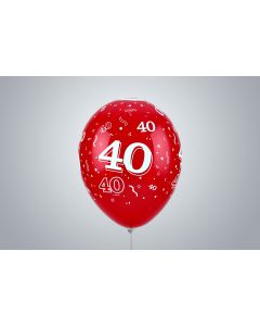 Ballons d’anniversaire avec nombre « 40 » 35cm rouge
