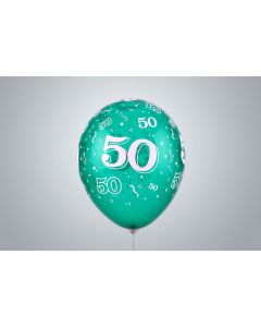 Ballons d’anniversaire avec nombre « 50 » 35 cm vert