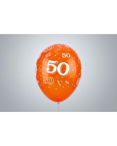 Jahreszahl "50" 35cm Premium orange nicht gefüllt