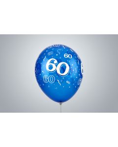 Jahreszahl "60" 35cm Premium blau nicht gefüllt