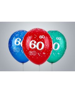 Jahreszahl "60" 35cm Premium bunt nicht gefüllt