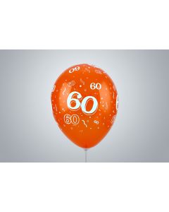 Jahreszahl "60" 35cm Premium orange nicht gefüllt