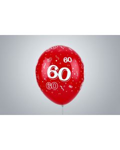 Jahreszahl "60" 35cm Premium rot nicht gefüllt