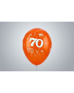 Jahreszahl "70" 35cm Premium orange nicht gefüllt