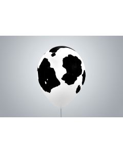 Motivballone "Kuhfell" 35cm weiss nicht gefüllt