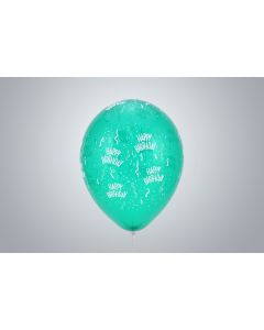 Motivballone "Happy Birthday" 35cm Premium grün nicht gefüllt