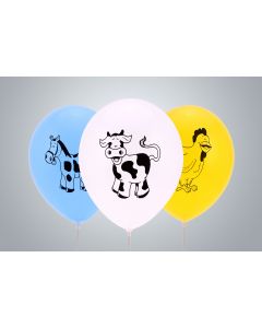 Motivballone "Tiermotive" 35cm Premium bunt nicht gefüllt