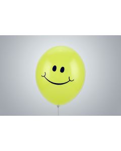 Motivballone "Smiley" 35cm apfelgrün nicht gefüllt
