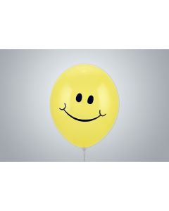 Motivballone "Smiley" 35cm gelb nicht gefüllt