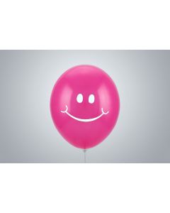 Palloncini con motivo "Smiley" 35 cm magenta