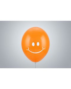 Motivballone "Smiley" 35cm orange nicht gefüllt