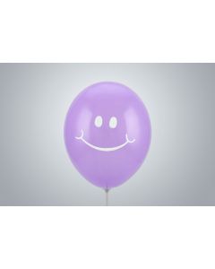 Palloncini con motivo "Smiley" 35 cm viola