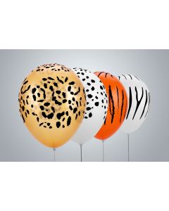 Ballons à motif « Peaux d’animaux sauvages » 35 cm assortis
