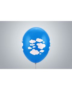 Motivballone "Wolken" 35cm blau nicht gefüllt
