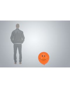 Pallone gigante con motivo "Smiley" 55 cm arancione