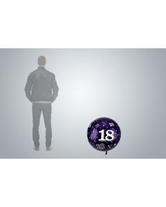 Jahreszahl "18" Riesenballon 75cm Premium violett